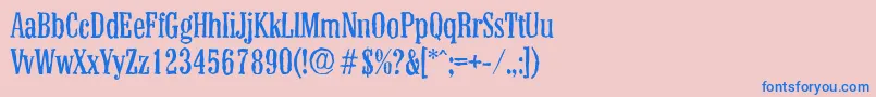 ColonelantiqueRegular Font – Blue Fonts on Pink Background