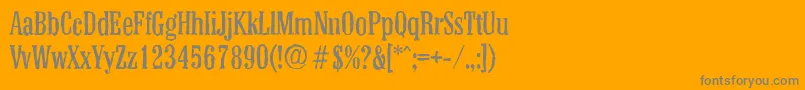 ColonelantiqueRegular Font – Gray Fonts on Orange Background