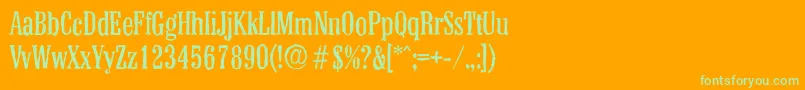 ColonelantiqueRegular Font – Green Fonts on Orange Background