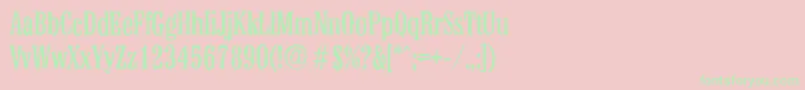 ColonelantiqueRegular Font – Green Fonts on Pink Background