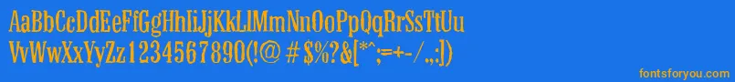 ColonelantiqueRegular Font – Orange Fonts on Blue Background