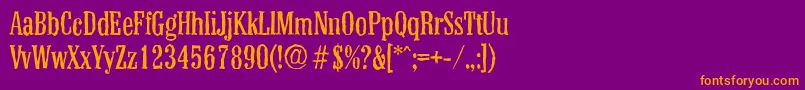 ColonelantiqueRegular Font – Orange Fonts on Purple Background