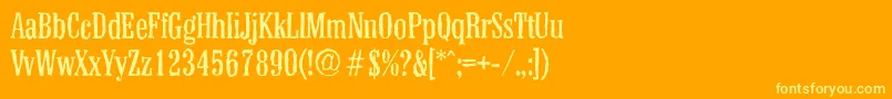 ColonelantiqueRegular Font – Yellow Fonts on Orange Background