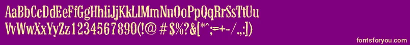 ColonelantiqueRegular Font – Yellow Fonts on Purple Background