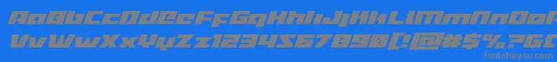 More about Turbochargesuperital Font Turbochargesuperital Font – Gray Fonts on Blue Background