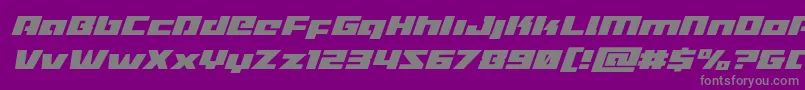 Fonte Turbochargesuperital – fontes cinzas em um fundo violeta