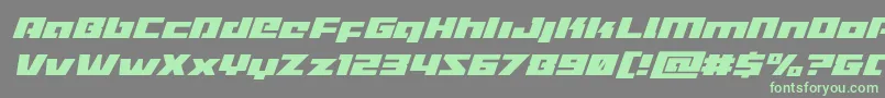 Turbochargesuperital Font – Green Fonts on Gray Background