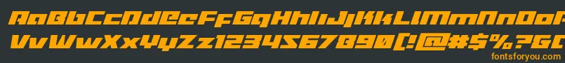 Шрифт Turbochargesuperital – оранжевые шрифты на чёрном фоне