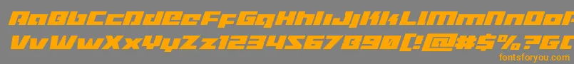 Fonte Turbochargesuperital – fontes laranjas em um fundo cinza