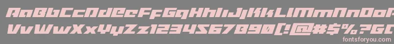 Turbochargesuperital Font – Pink Fonts on Gray Background
