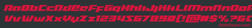 Turbochargesuperital Font – Red Fonts on Black Background