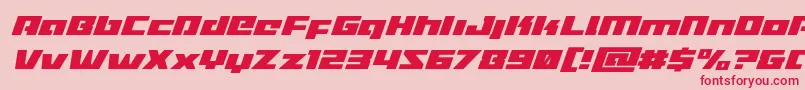 Шрифт Turbochargesuperital – красные шрифты на розовом фоне