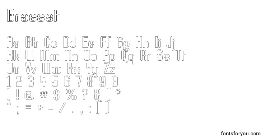 A fonte Brassst – alfabeto, números, caracteres especiais