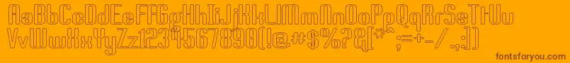 Brassst Font – Brown Fonts on Orange Background