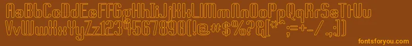 Brassst Font – Orange Fonts on Brown Background