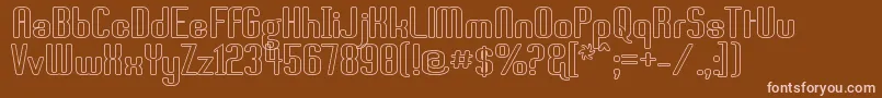 Brassst-Schriftart – Rosa Schriften auf braunem Hintergrund