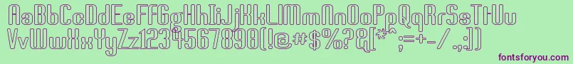 Brassst-Schriftart – Violette Schriften auf grünem Hintergrund