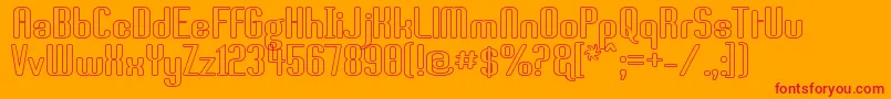 Brassst Font – Red Fonts on Orange Background