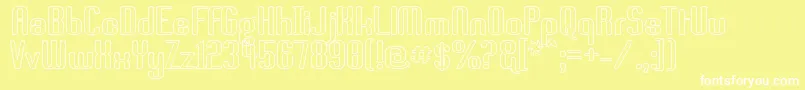 Brassst Font – White Fonts on Yellow Background