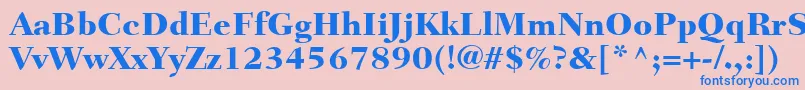 FairfieldLt85Heavy Font – Blue Fonts on Pink Background