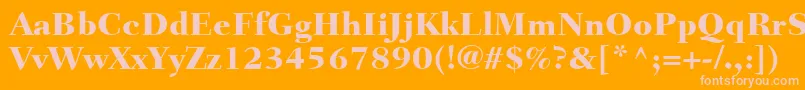 FairfieldLt85Heavy Font – Pink Fonts on Orange Background