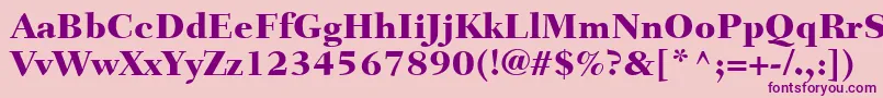 FairfieldLt85Heavy Font – Purple Fonts on Pink Background