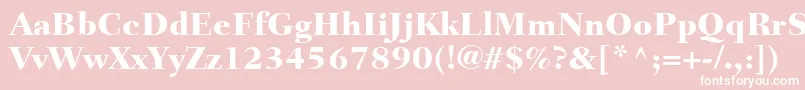 FairfieldLt85Heavy Font – White Fonts on Pink Background