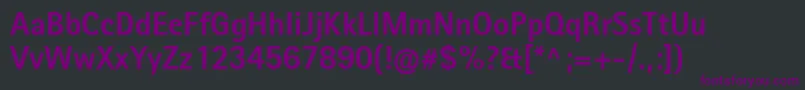 Czcionka RotisIiSansProBold – fioletowe czcionki na czarnym tle