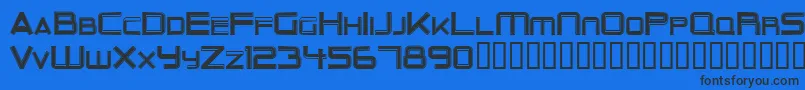 OuterLimits Font – Black Fonts on Blue Background