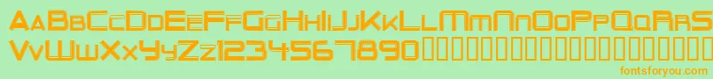 OuterLimits Font – Orange Fonts on Green Background