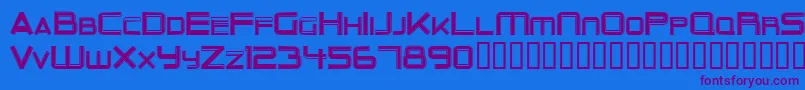 OuterLimits Font – Purple Fonts on Blue Background