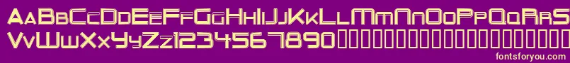 OuterLimits Font – Yellow Fonts on Purple Background