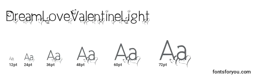 DreamLoveValentineLight Font Sizes