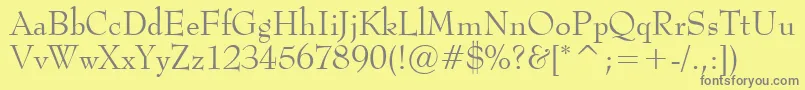 フォントMonitorSsiNormal – 黄色の背景に灰色の文字