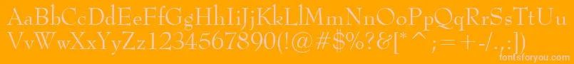 MonitorSsiNormal Font – Pink Fonts on Orange Background