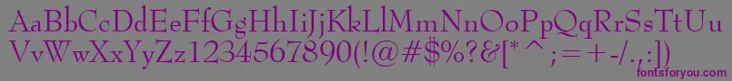 MonitorSsiNormal-Schriftart – Violette Schriften auf grauem Hintergrund