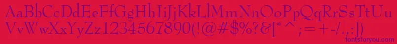 MonitorSsiNormal Font – Purple Fonts on Red Background