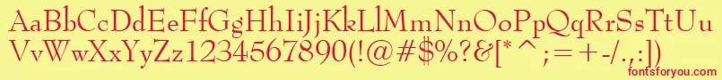 MonitorSsiNormal Font – Red Fonts on Yellow Background