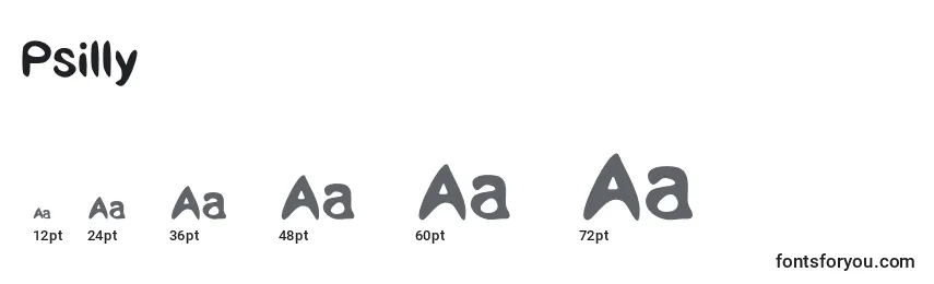 Psilly Font Sizes