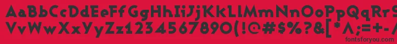 AshbyBlack Font – Black Fonts on Red Background