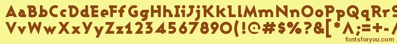 AshbyBlack Font – Brown Fonts on Yellow Background