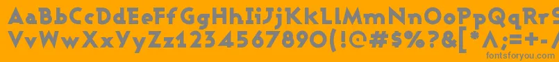 フォントAshbyBlack – オレンジの背景に灰色の文字