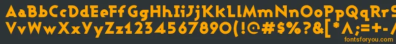 フォントAshbyBlack – 黒い背景にオレンジの文字