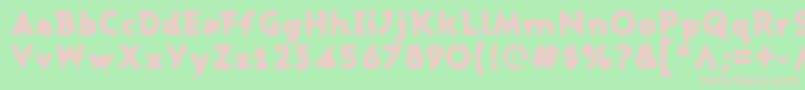 AshbyBlack Font – Pink Fonts on Green Background