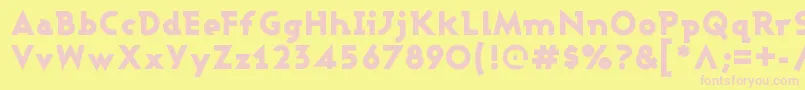 AshbyBlack Font – Pink Fonts on Yellow Background