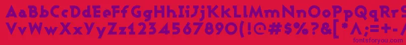 AshbyBlack Font – Purple Fonts on Red Background