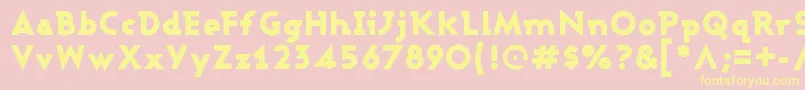 AshbyBlack Font – Yellow Fonts on Pink Background