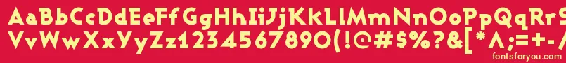 AshbyBlack Font – Yellow Fonts on Red Background