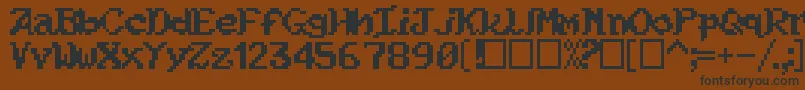Kouryuu Font – Black Fonts on Brown Background