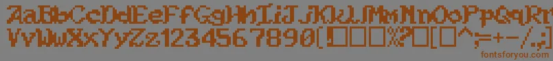 Kouryuu Font – Brown Fonts on Gray Background